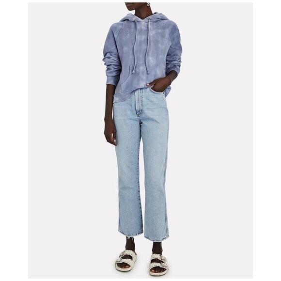 Love Shack Fancy Anarosa Hoodie- Washed Denim Size Small - Picture 5 of 11